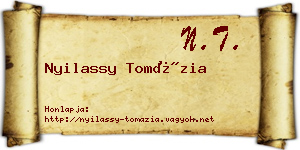 Nyilassy Tomázia névjegykártya